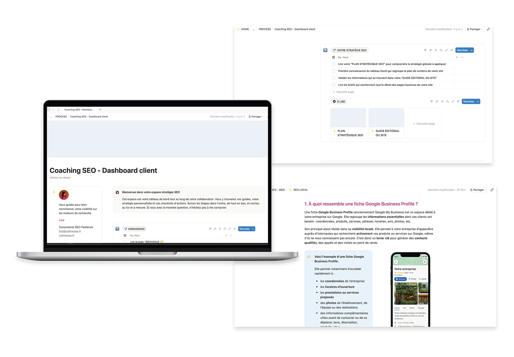 Dashboard Notion - Coaching SEO